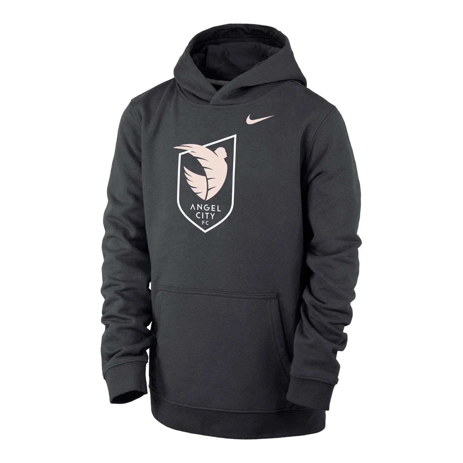 Image of Youth Angel City FC Nike Crest Grey Hoodie