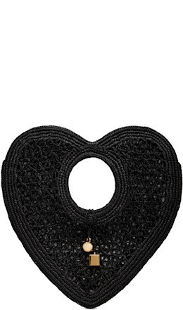 Black 'Le Spiaggia Coeur' Tote