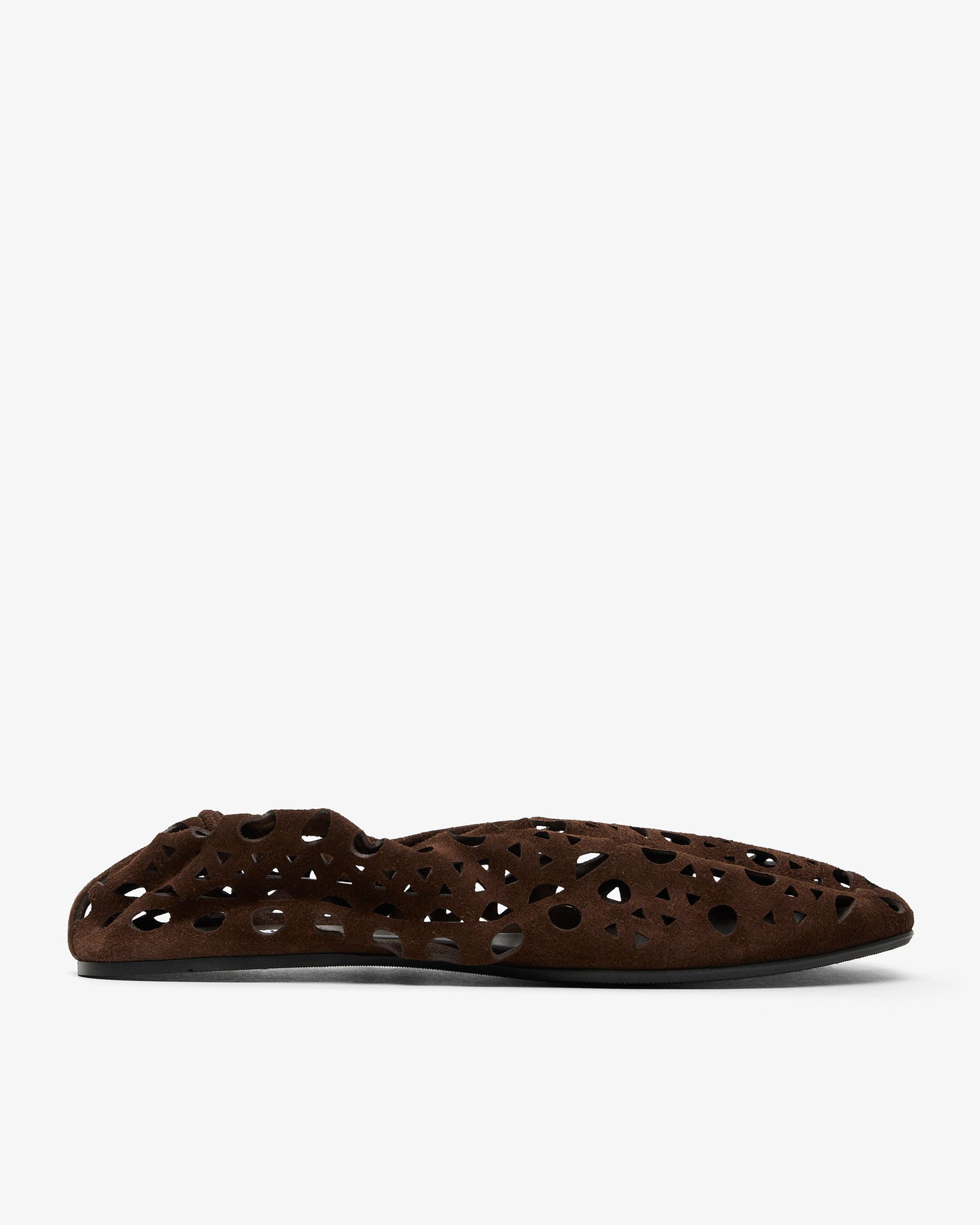 Brown suede slip ons alaia neo vienne