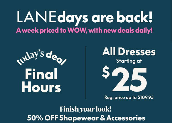 Dresses from $25 