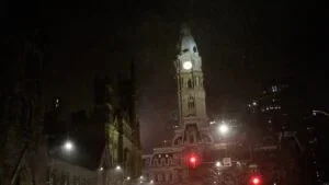 Philadelphia at night.