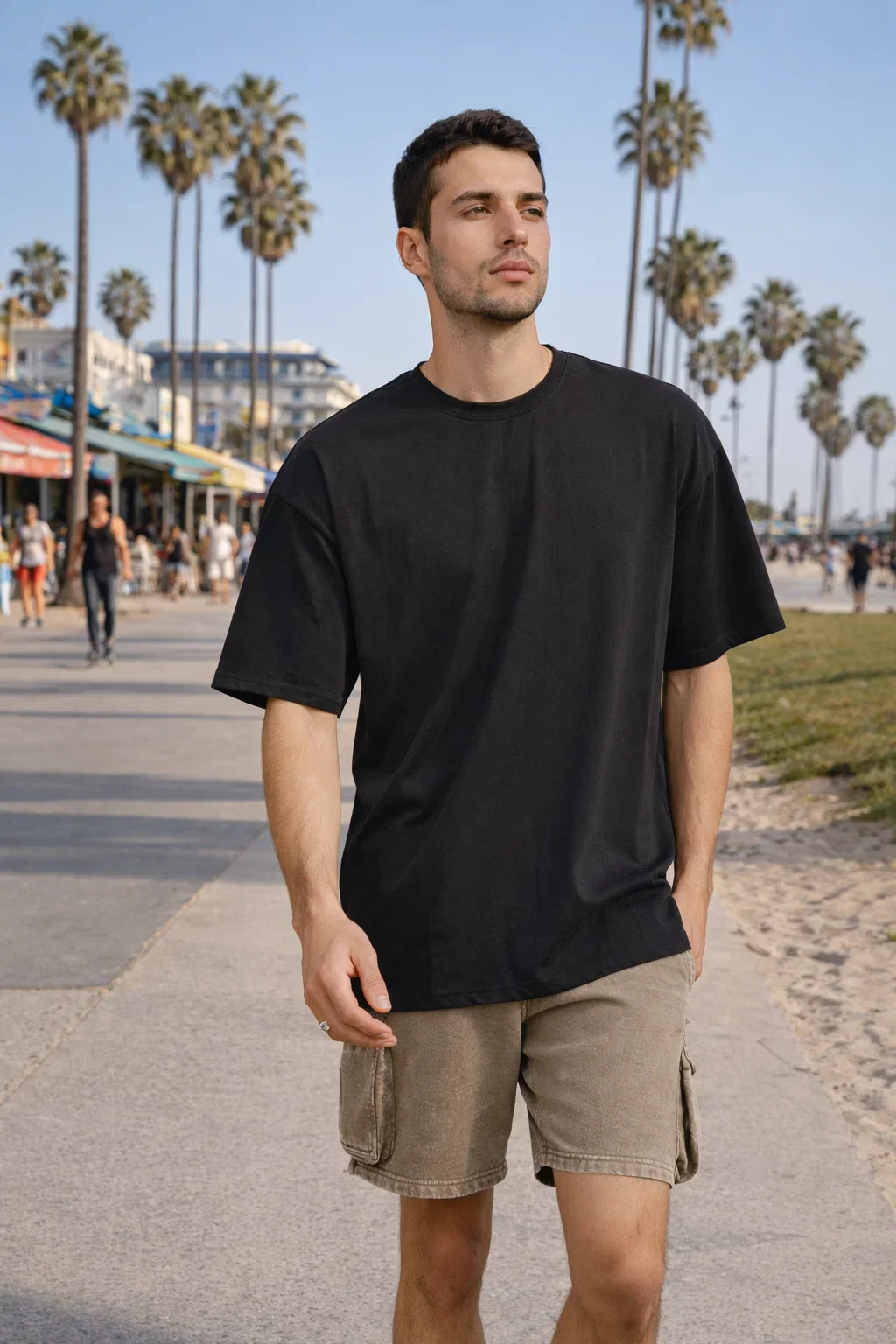 Image of Cotton Crew High-Low Hem Tee