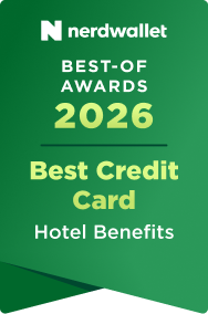 NerdWallet Best-of Awards 2026 | Best Credit Card - Hotel Benefits