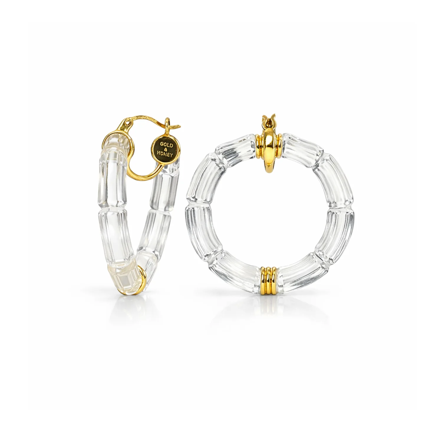 Image of Gala Bamboo Lucite Earrings