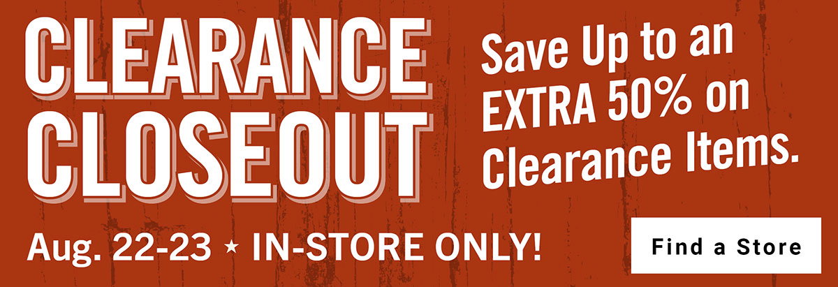 Clearance Closeout