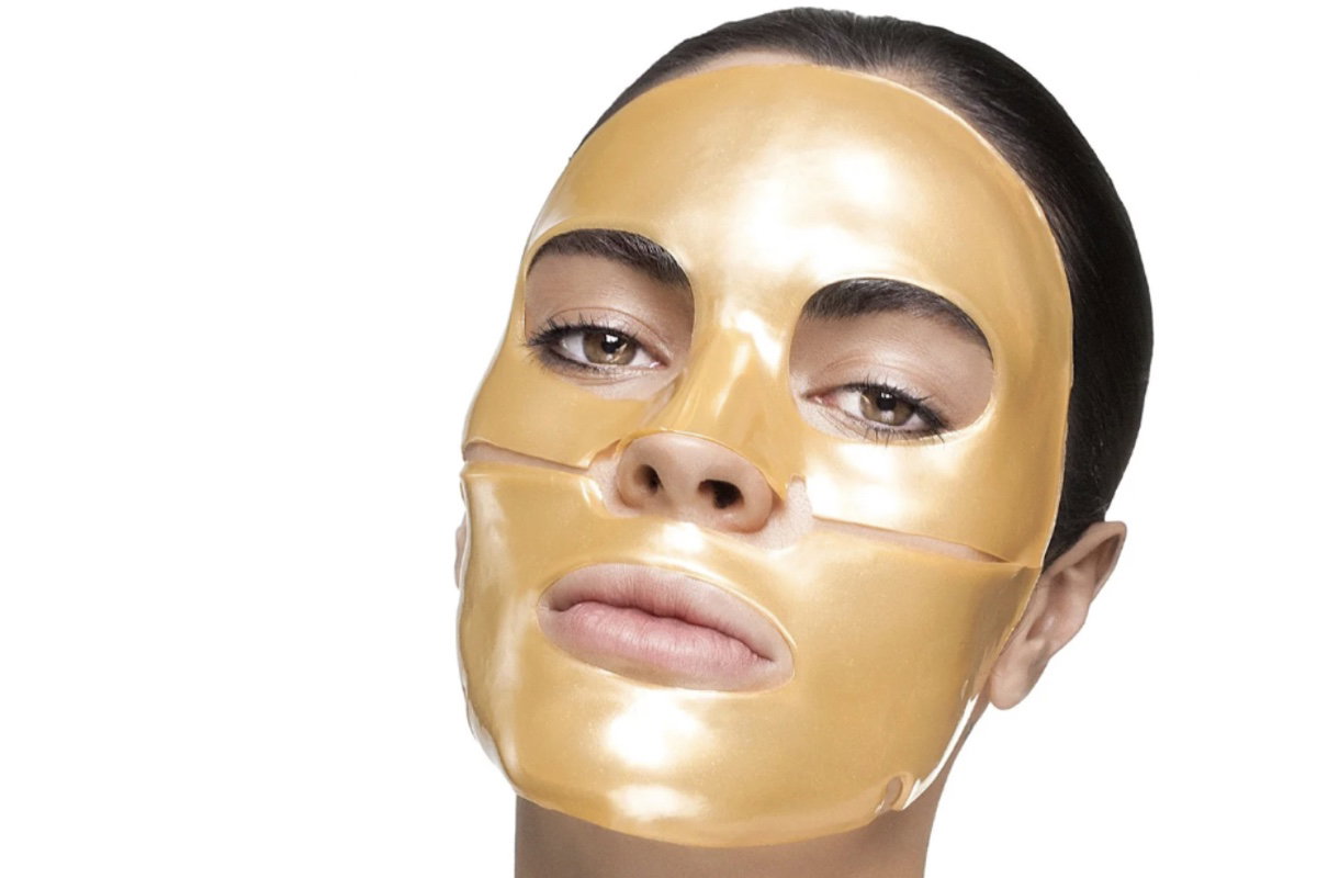 Really, a gold face mask is a glow up