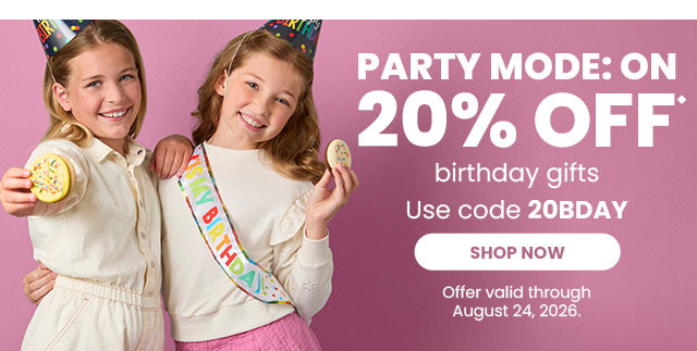 Party Mode: On | 20% Off