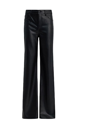 Shop Faux Leather High Waisted Flare Trouser