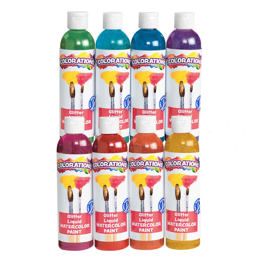 Colorations® Paraben-Free Glitter Liquid Watercolor™ - Set of 8