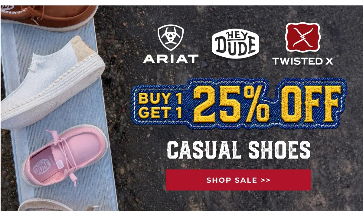 BUY 1 GET 1 25% OFF CASUAL SHOES | SHOP SALE .>