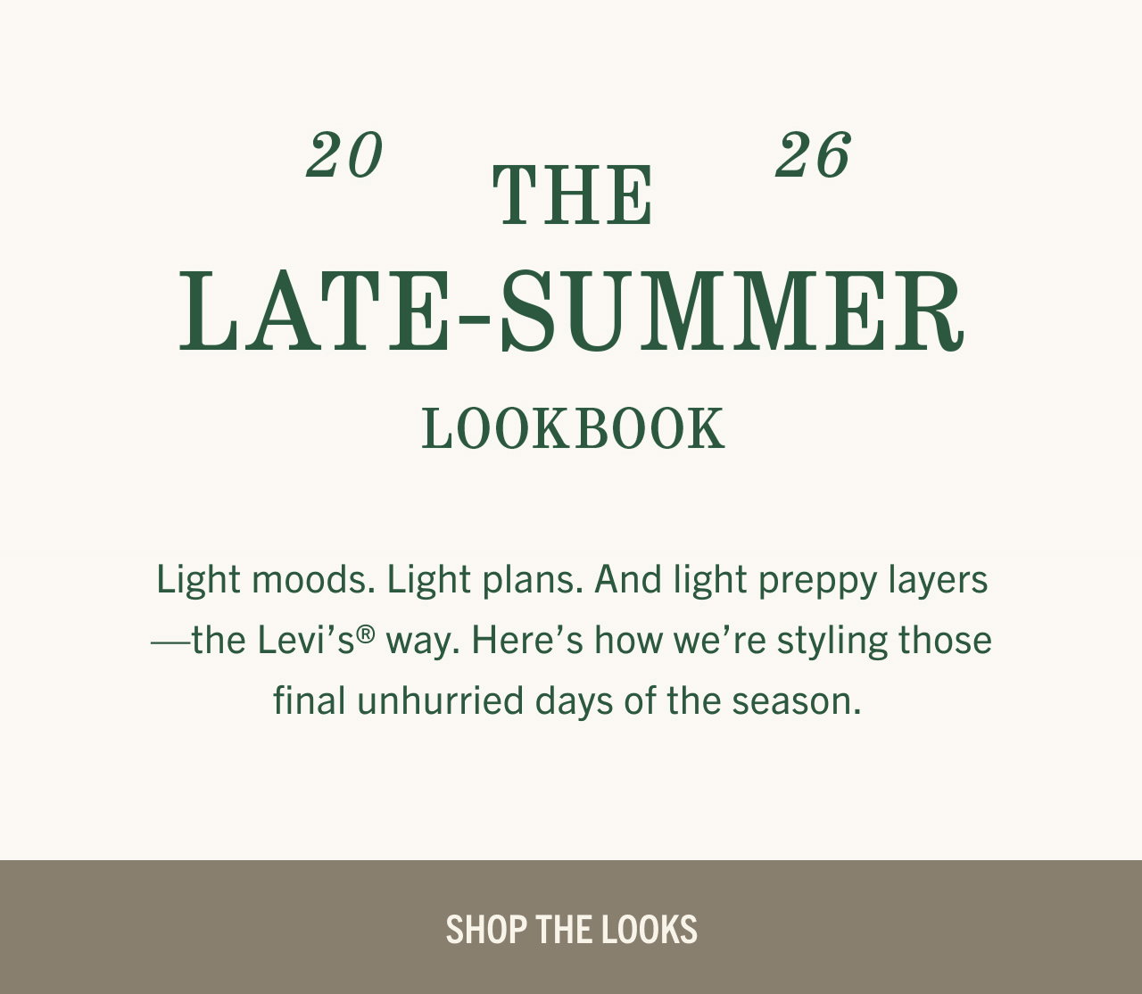 THE LATE-SUMMER LOOKBOOK