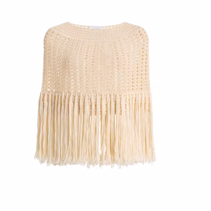 Fringed Crochet Capelet