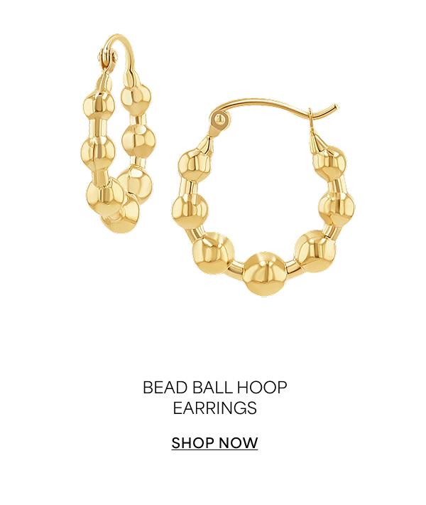 Bead Ball Hoop Earrings