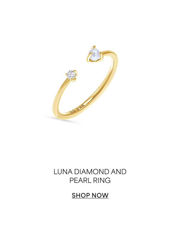Luna Diamond and Pearl Ring