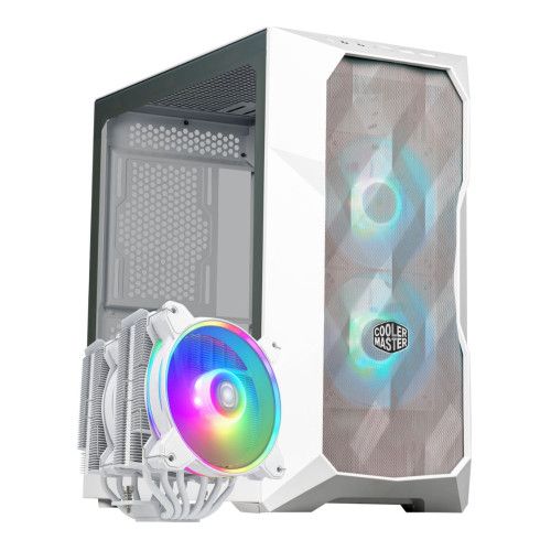 Cooler Master Hyper 622 Halo White 4-Pin PWM RGB CPU Air Cooler + TD300 Mesh White Mini Tower Bundle
