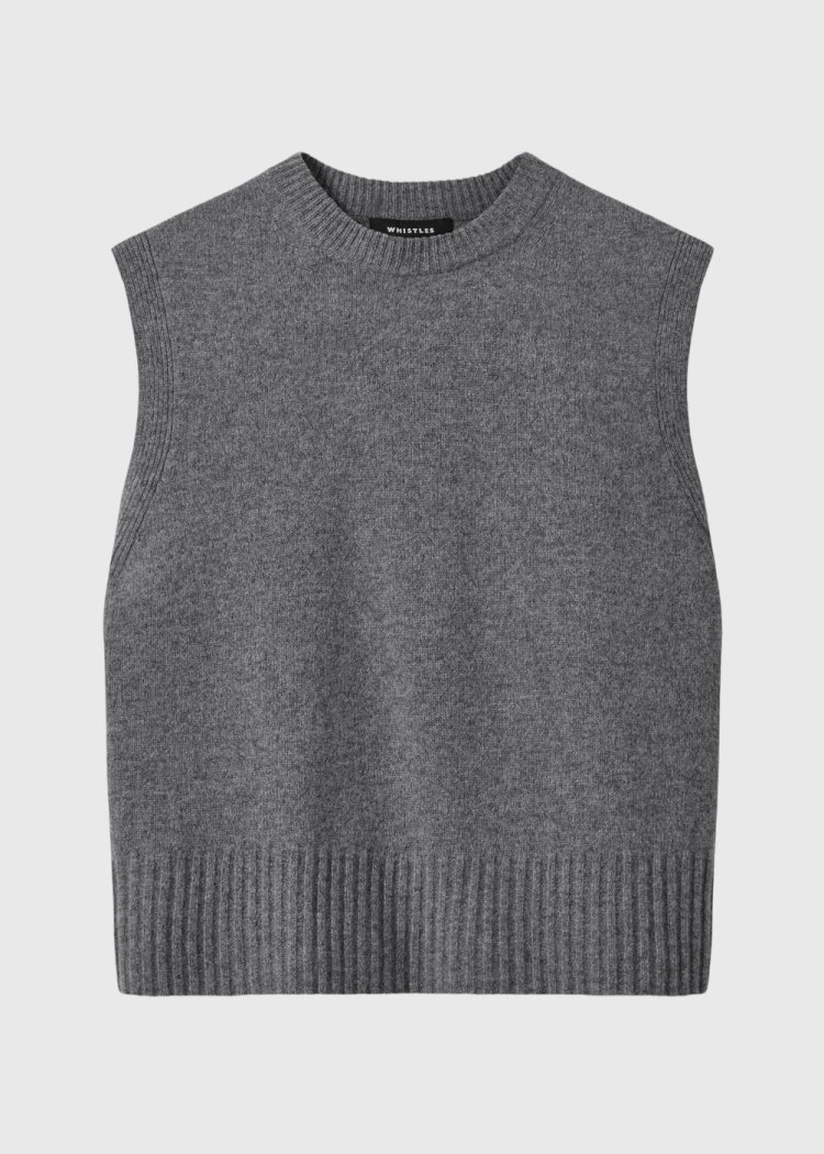 Grey Wool Sleeveless Tank