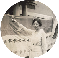 Alice Paul toasts the passing of the 19th Amendment