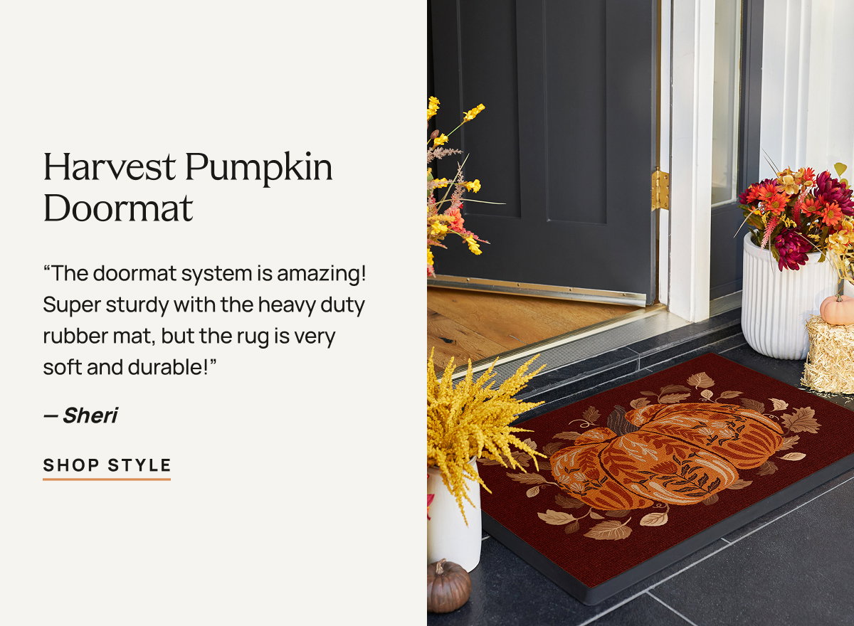 Harvest Pumpkin Doormat | Shop Style