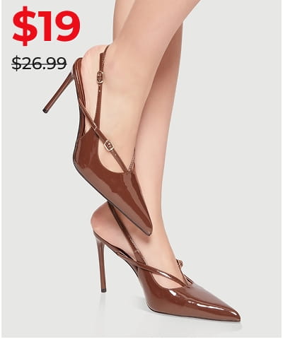Shop Double Buckle Strappy Slingback Pumps