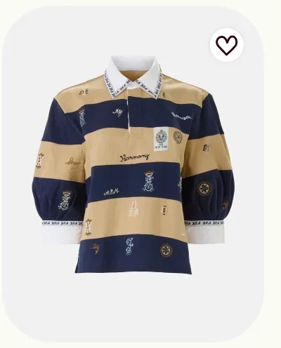 Juliet Embellished Rugby Top