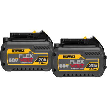 DEWALT FLEXVOLT 20V/60V MAX Battery Pack, 6.0Ah, Model# DCB606-2