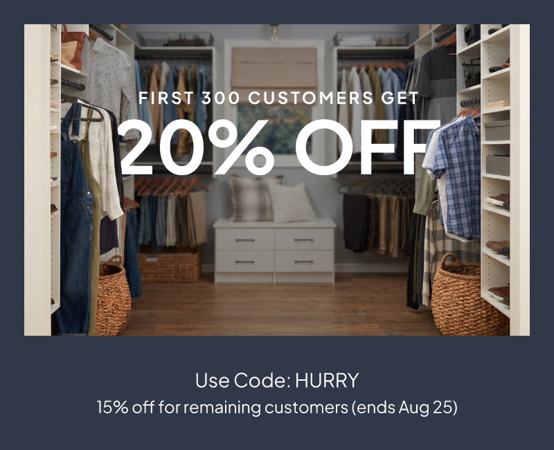 First 300 customers get 20% off. Use code: HURRY. 15% off for remaining customers (ends Aug 25).