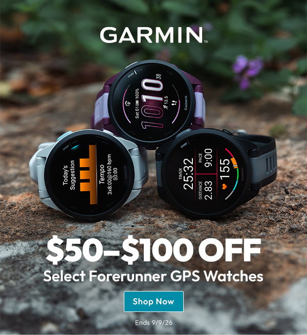 Garmin | $50–$100 Off Select Garmin Forerunner GPS Watches | Shop Now | Ends 9/9/26