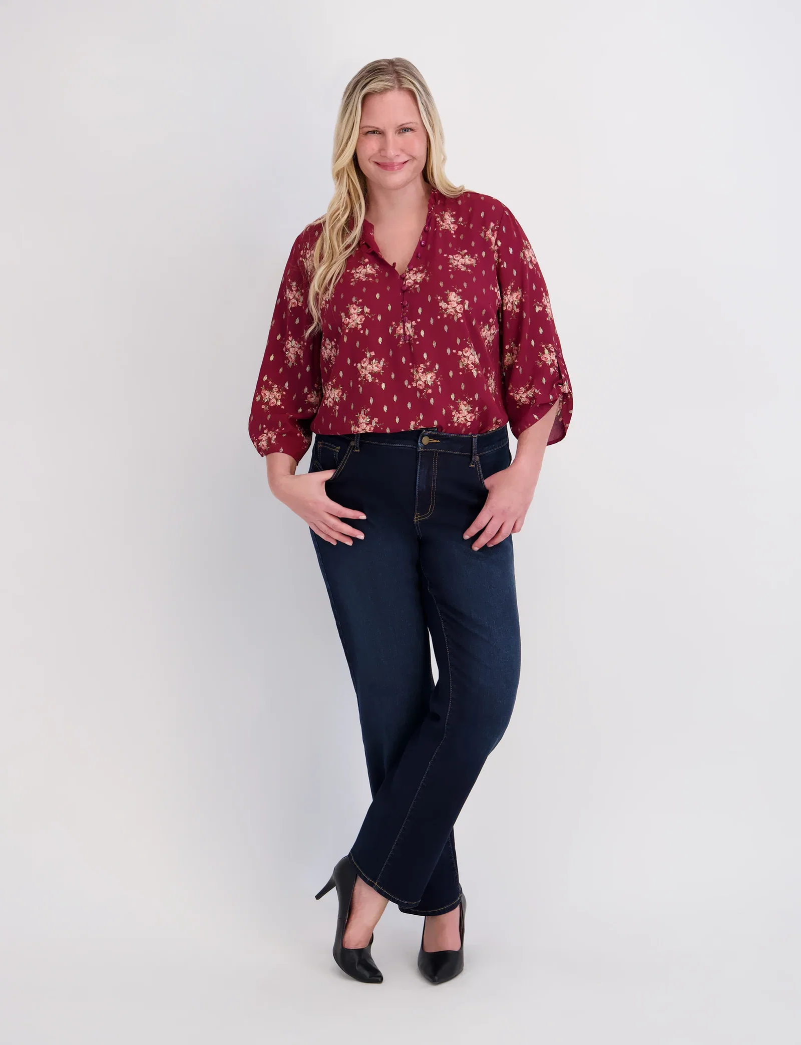 Image of Westport Signature Straight Leg in Rinse - Plus