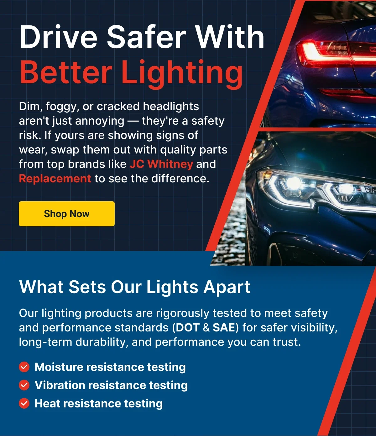 Drive Safer With Better Lighting | Shop Now