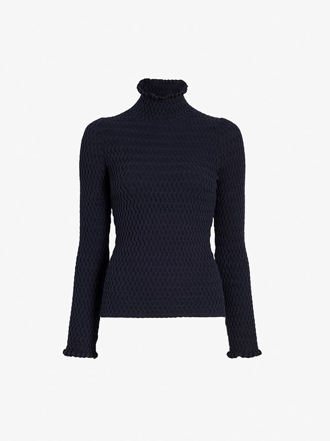 Juniper Sweater in Cable Knit in Navy