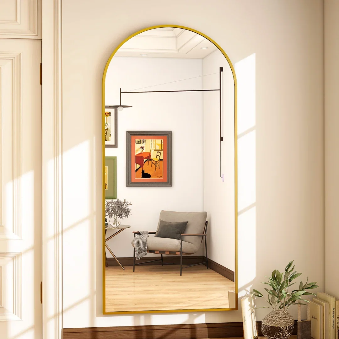 Arched Metal Oversized Full Length Mirror - Basics by Wayfair™
