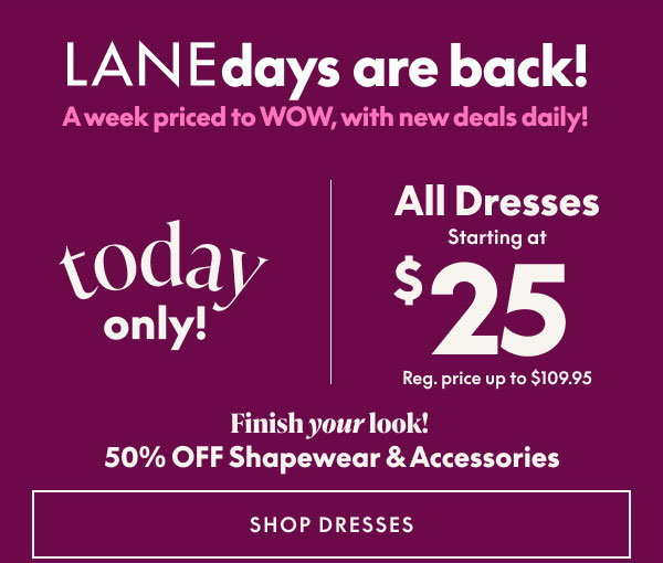 Dresses from $25 