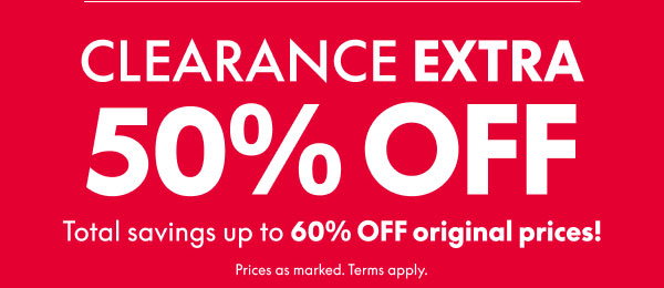 50% Off Clearance
