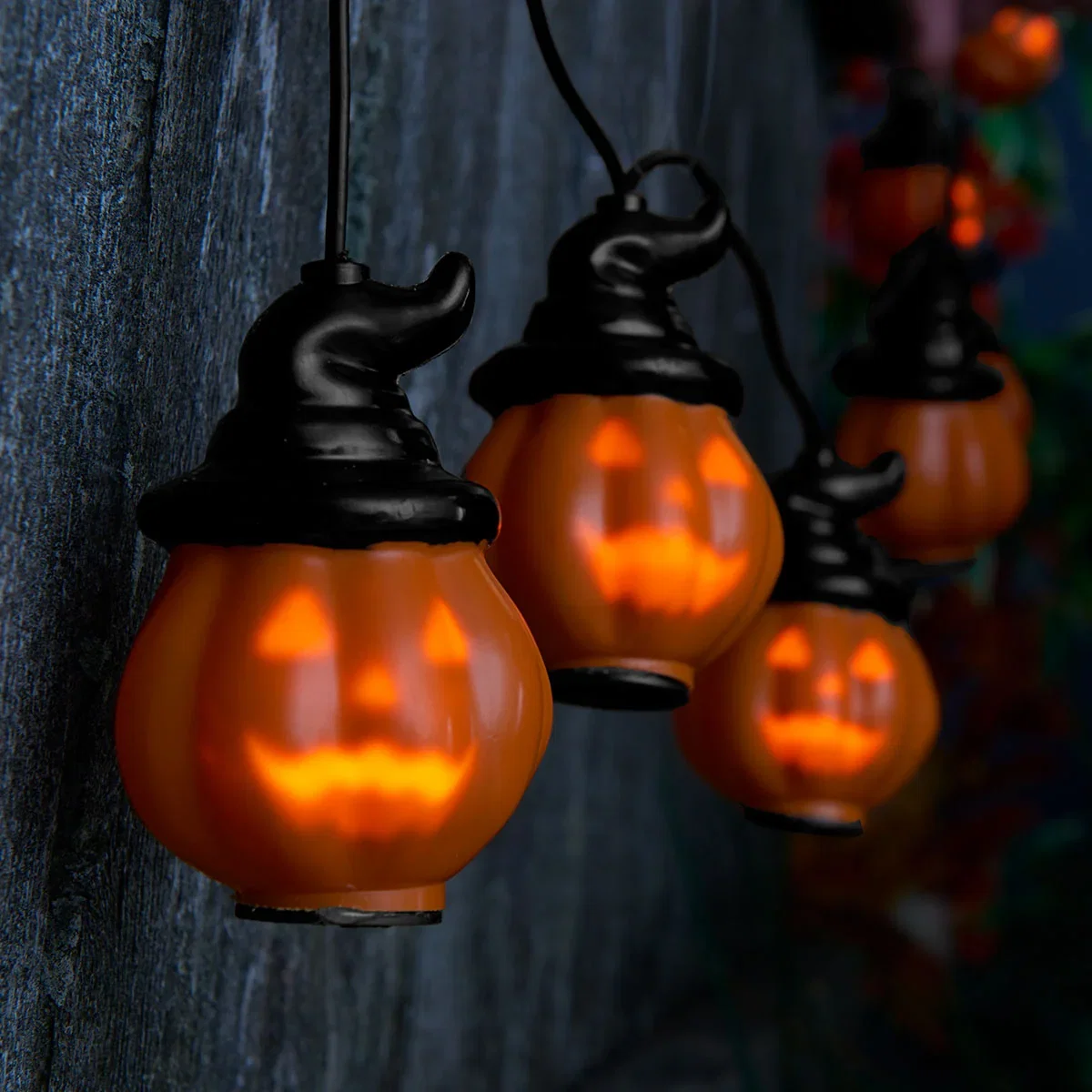 Image of 8' Animated Pumpkin String Lights