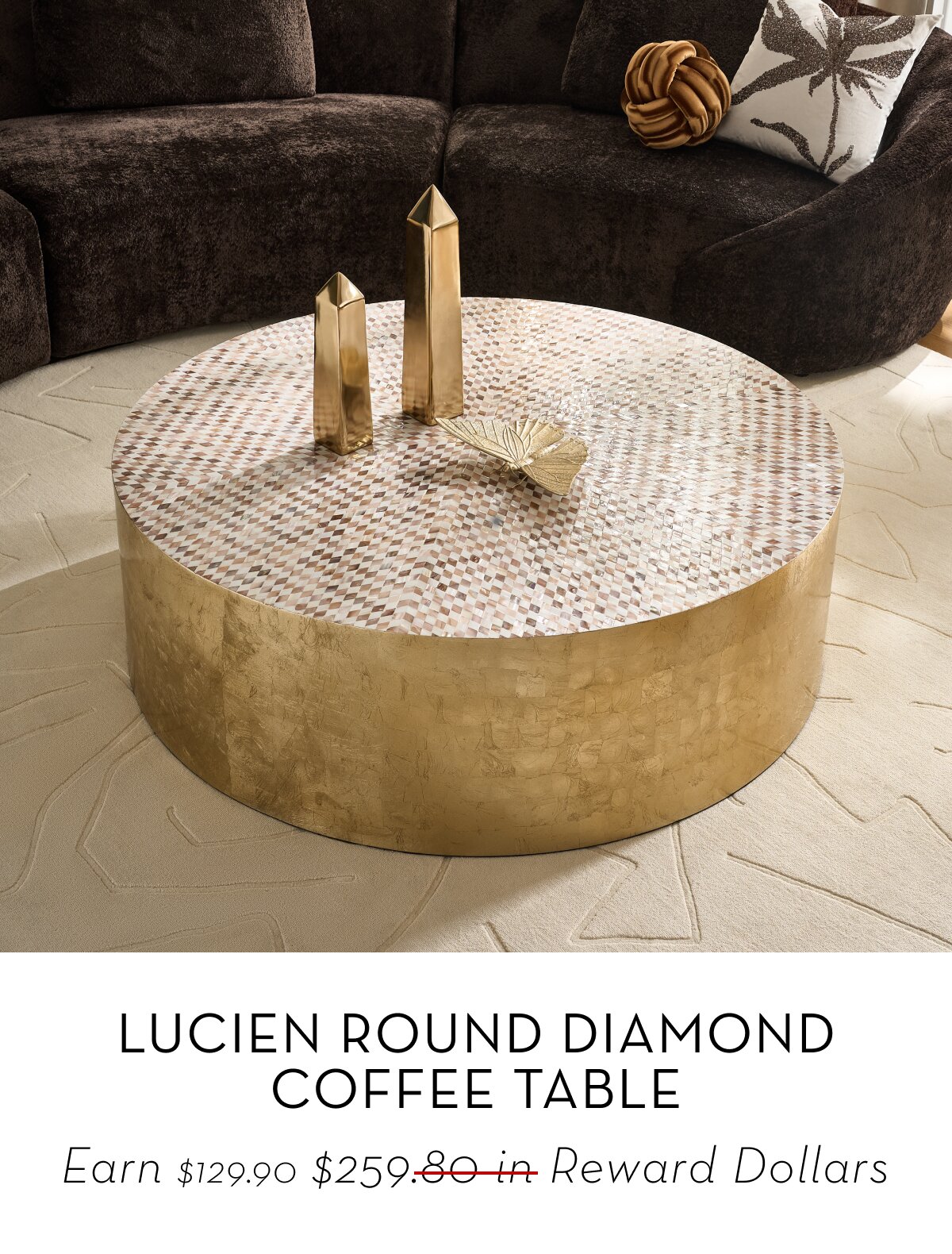 Lucien Round Diamond Coffee Table