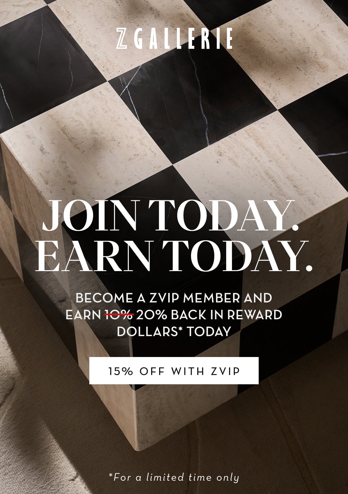 Join Z VIP Today Get 15% Off