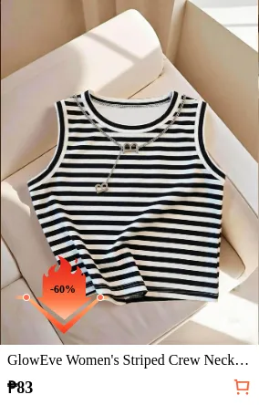 GlowEve Women s Striped Crew Neck...
