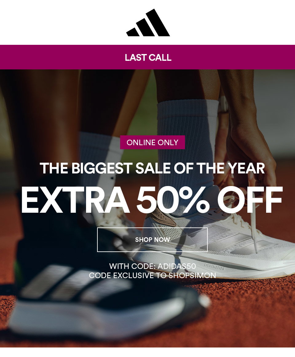 THE BIGGEST SALE OF THE YEAR - EXTRA 50% OFF - SHOP NOW >