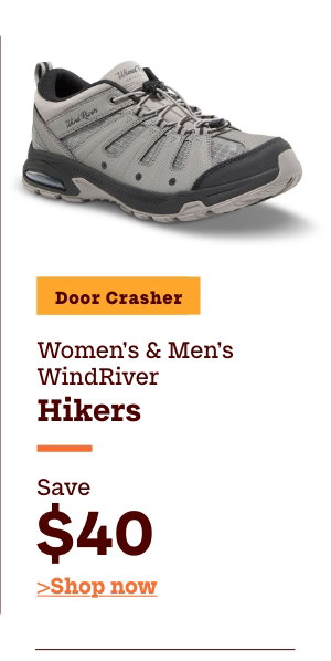 Door Crasher Women's + Men's WindRiver Hikers Save $40