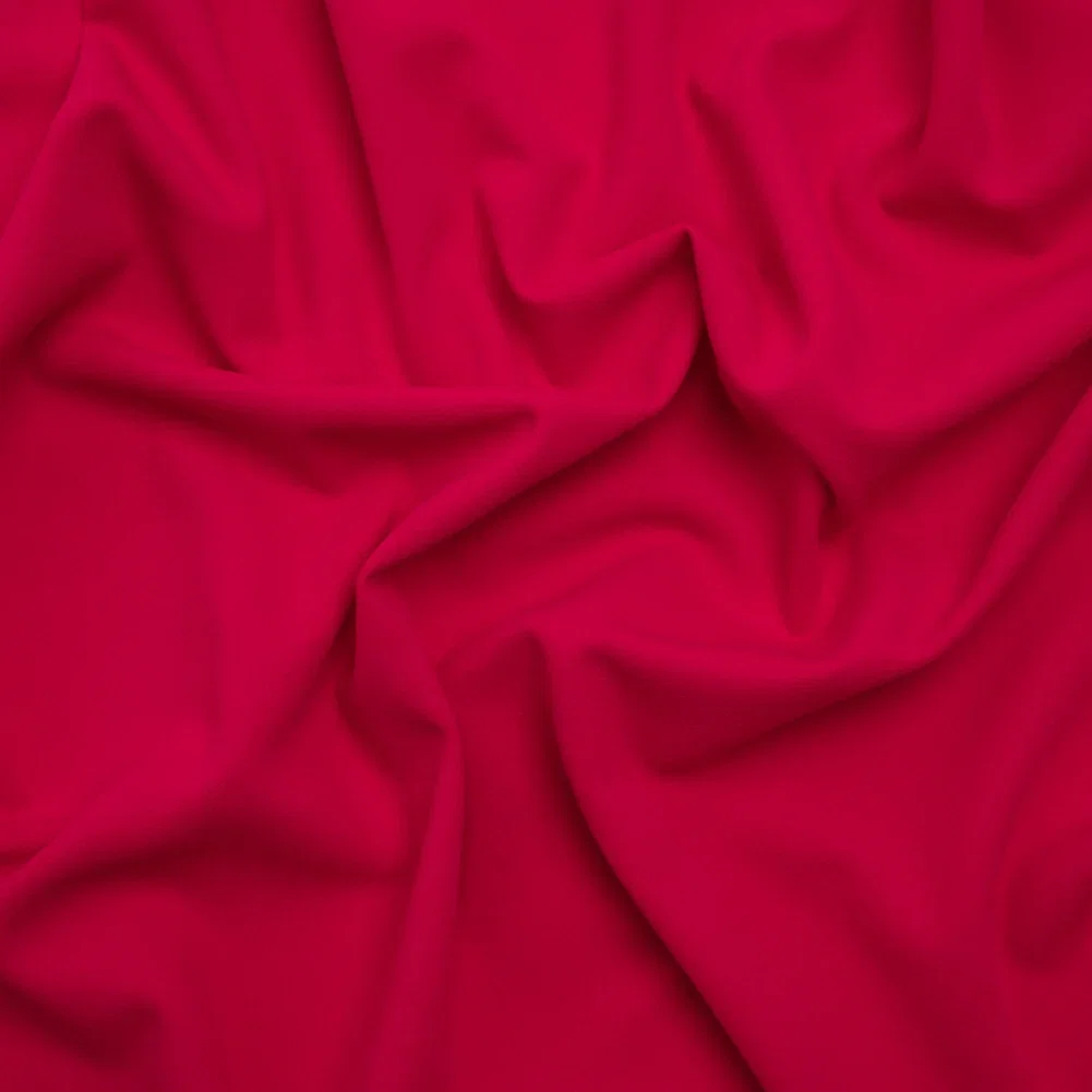 Image of Stretch Polyester Crepe Double Knit - Dragon Fruit Pink - Designer Deadstock