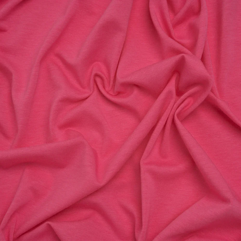Image of Stretch Cotton and Modal Jersey - Bright Pink - Deadstock