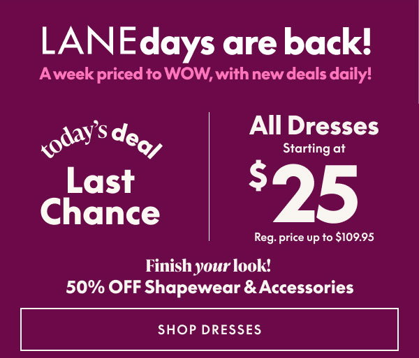 Dresses from $25 