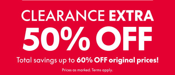50% Off Clearance