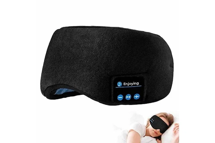 Mjuk Sovmask med Bluetooth Hörlurar - Sovhörlurar