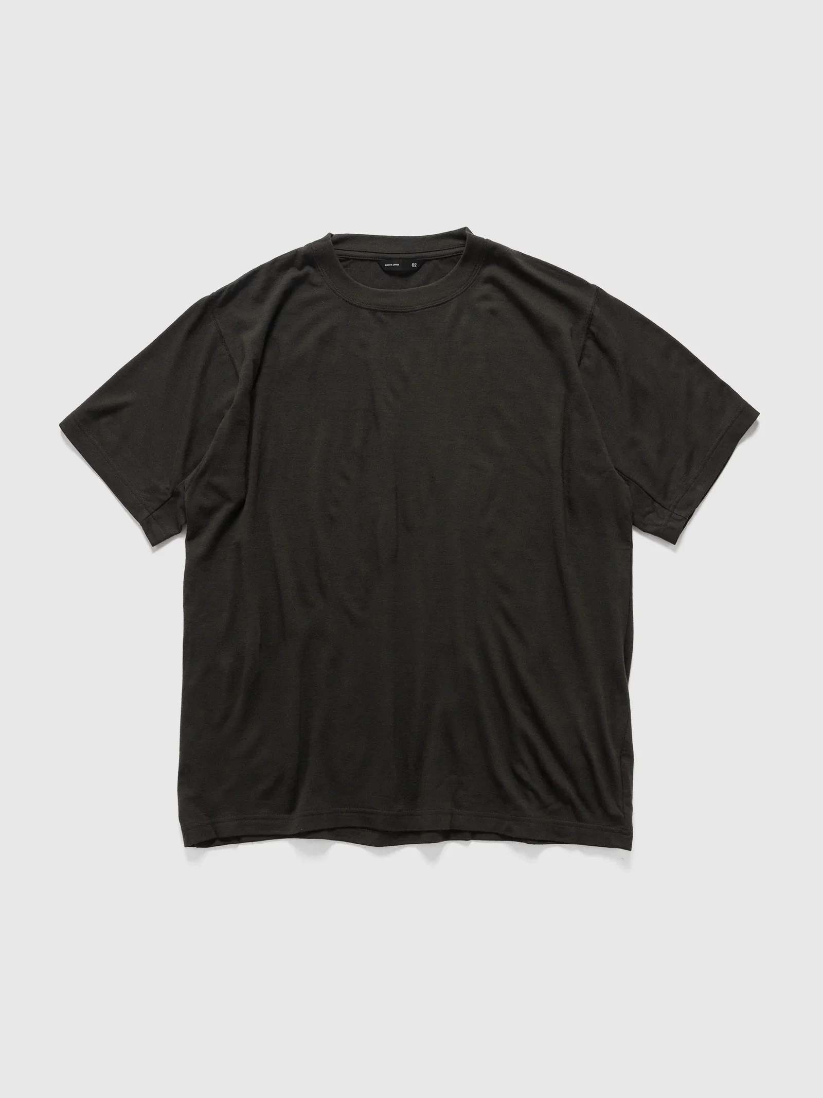 Image of Stratus T-Shirt - Superfine Wool Jersey Peat