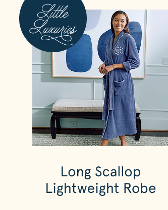 long scallop lightweight robe