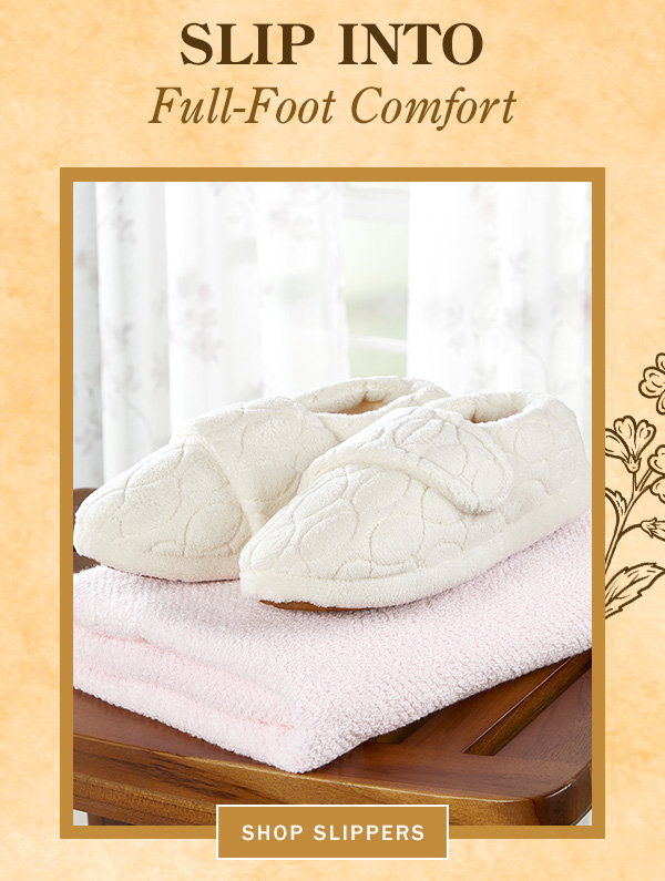 Slip Into Full-Foot Comfort. Shop Slippers. Women's Perfect Comfort Adjustable Wrap Slippers