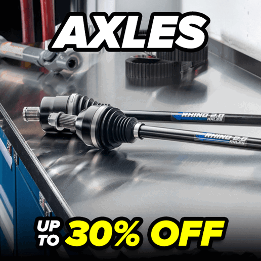 AXLES: OEM replacements are great for OEM riding. Upgraded Rhino & Rhino 2.0 Axles are here for everything else.