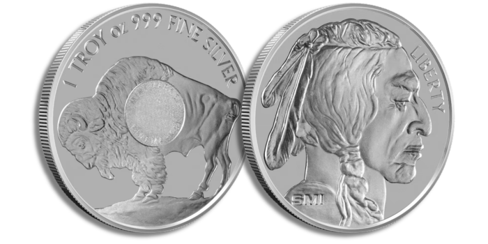 ON SALE: 1 oz Sunshine Buffalo Silver Round (New, MintMark SI)