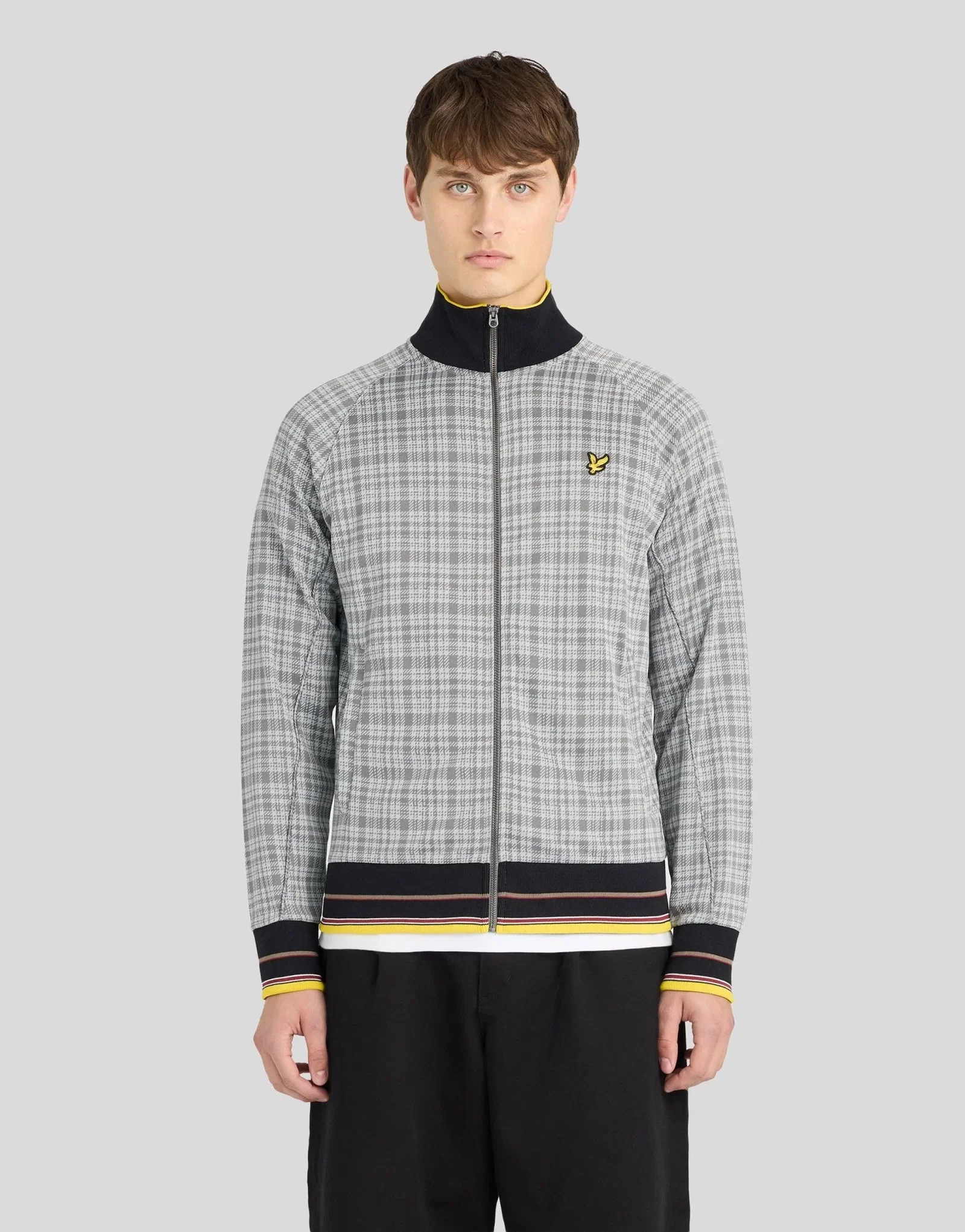 Image of Hawick Cotton Check Track Jacket